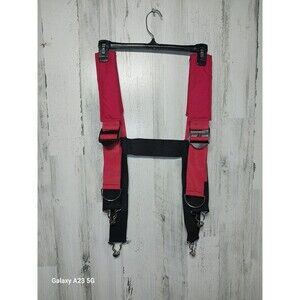 Arsenal GB5092 Suspenders w/ Quick Adj., 48", Red and Black firefighting